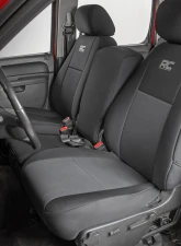 Rough Country Neoprene Front Seat Covers Black for 07-13 Chevy Silverado & 11-13 GMC Sierra                                     - 91032 - Image 3