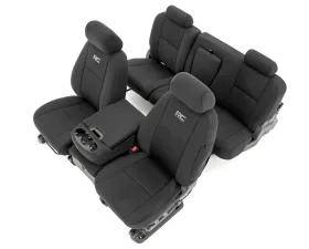 Rough Country GM Neoprene Front and Rear Seat Covers; Black 07-13 1500; 11-13 2500