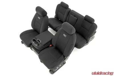 Rough Country GM Neoprene Front and Rear Seat Covers; Black 07-13 1500; 11-13 2500 - 91033
