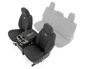 Rough Country GM Neoprene Seat Covers Black Chevrolet Silverado 2019-2021