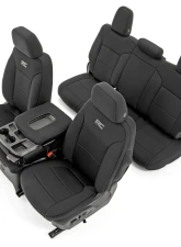 Rough Country GM Neoprene Seat Covers Front and Rear Black Chevrolet Silverado 2019-2021                                     - 91036 - Image 3