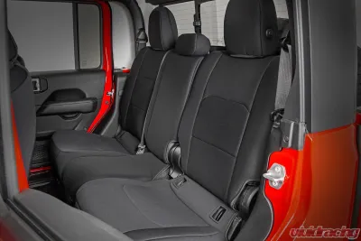 Rough Country Jeep Neoprene Seat Cover Set w/Rear Cup Holder Black Jeep Gladiator JT 2020-2021 - 91038