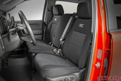 Rough Country Seat Covers First and Second Row Without Backseat Storage or Cup Holder Chevy Silverado 1500 2WD 4WD 2019-2022 - 91039