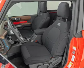 Rough Country Seat Covers Bucket Seats FR & RR Ford Bronco 2 Door 4WD 2021-2025
