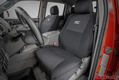 Rough Country Seat Covers FR & RR Crew Cab Toyota Tacoma 2WD | 4WD 2005-2015 - 91052