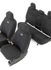 Rough Country Seat Covers for 2019-2023 Ford Ranger FR Bucket & RR Bench, Neoprene, 4-Layer Construction                                     - 91056A - Image 4