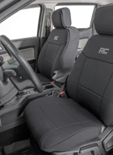 Rough Country Seat Covers for 2019-2023 Ford Ranger FR Bucket & RR Bench, Neoprene, 4-Layer Construction                                     - 91056A - Image 2