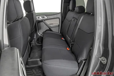 Rough Country Seat Covers for 2019-2023 Ford Ranger FR Bucket & RR Bench, Neoprene, 4-Layer Construction - 91056A