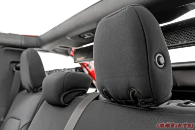 Rough Country Neoprene Seat Covers for 2021-2025 Ford Bronco Bucket Seats w/Fold Down Armrest - 91059