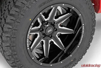 Rough Country 91M Series Wheel 20x12 Gloss Black 8x6.5 -44mm for Chevrolet, Dodge, Ford, GMC - 91201210M