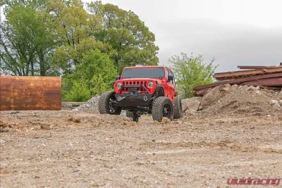 Rough Country 3.5" Lift Kit Adj Lower FR D/S Jeep Wrangler Unlimited 4WD 24-25 - 91530