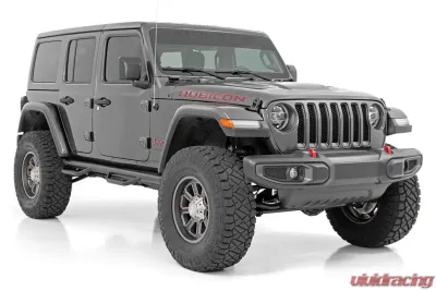Rough Country 3.5" Lift Kit Adj Lower FR D/S Jeep Wrangler Unlimited 4WD 24-25 - 91630