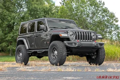 Rough Country 3.5" Lift Kit Adj Lower FR D/S Jeep Wrangler Unlimited 4WD 24-25 - 91630