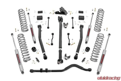 Rough Country 3.5" Lift Kit Adj Lower FR D/S Jeep Wrangler JL 4WD 2024-2025 - 91730