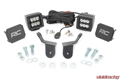 Rough Country Dual LED Cube Kit Black Series Honda 2016-2022 - 92009