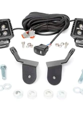 Rough Country Dual LED Cube Kit Black Series w/Amber DRL Honda 2016-2022                                     - 92021 - Image 6