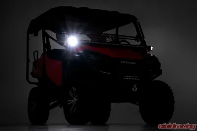Rough Country Dual LED Cube Kit Black Series w/Amber DRL Honda 2016-2022 - 92021