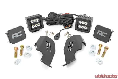 Rough Country Dual LED Cube Kit Black Series Honda 2019-2022 - 92032
