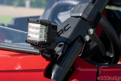 Rough Country Dual LED Cube Light Kit Black Series with Amber DRL for Honda Talon 2019-2022 - 92033