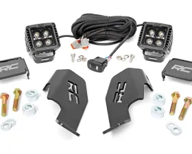 Rough Country Dual LED Cube Kit Black Series w/White DRL Honda 2019-2022