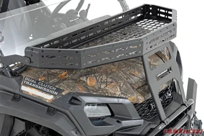Rough Country Front Cargo Rack |Black Series LED 6" Light Slim Line Honda Pioneer 1000 - 92059