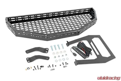 Rough Country Front Cargo Rack |Black Series LED 6" Light Slim Line Honda Pioneer 1000 - 92059