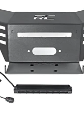 Rough Country Winch Plate 10" Black Slimline Honda Pioneer 520                                     - 92078 - Image 6