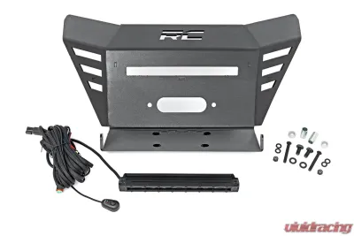 Rough Country Winch Plate 10" Black Slimline Honda Pioneer 520 - 92078