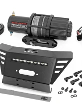 Rough Country Winch Plate 4500-LB Winch 10" Black Slimline Honda Pioneer 520                                     - 92079 - Image 6