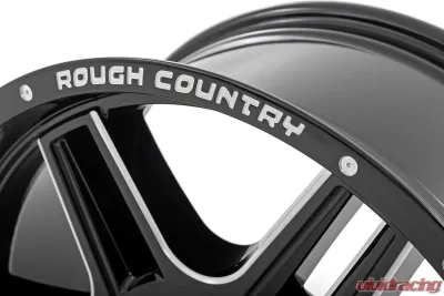 Rough Country 92 Series Wheel Machined One-Piece Gloss Black 18x9 5x5 +0mm - 92180018