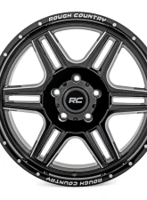 Rough Country 92 Series Wheel Machined One-Piece Gloss Black 18x9 5x5 +0mm                                     - 92180018 - Image 4