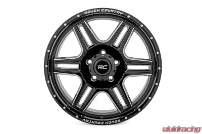Rough Country 92 Series Wheel Machined One-Piece Gloss Black 18x9 5x5 +0mm - 92180018