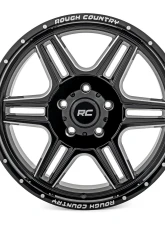 Rough Country 92 Series 18x9 Gloss Black Wheel 5x5.5 +0mm for Dodge Ram, Ford Bronco, Jeep                                     - 92180914 - Image 4