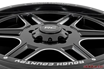 Rough Country 92 Series Wheel Machined One-Piece Gloss Black 20x9 8x6.5 +0mm - 92200910