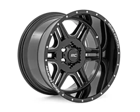 Rough Country 92 Series Wheel Gloss Black | Machined 20X12 6X5.5