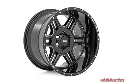 Rough Country 92 Series Wheel Gloss Black | Machined 20X12 6X5.5 - 92201212
