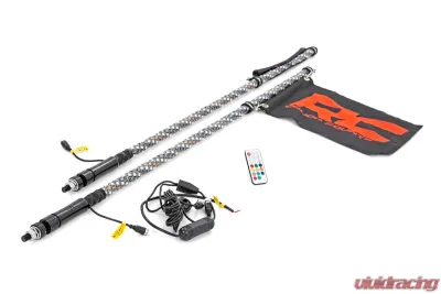 Rough Country Multi-Function UTV LED Whip Lights w/Remote Control - 93004