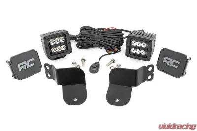 Rough Country Dual LED Cube Kit Black Series Polaris 2016-2022 - 93022