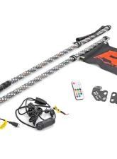 Rough Country Whip Mount Cage 4' Multl-Color LED Whip Pair Polaris RZR XP 1000                                     - 93052 - Image 6