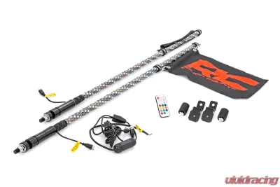 Rough Country Whip Mount w/LED Whip Lights Polaris 2013-2022 - 93053