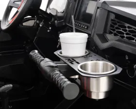Rough Country Passenger Grip Handle Dual Cup Holder Polaris RZR Turbo R 4