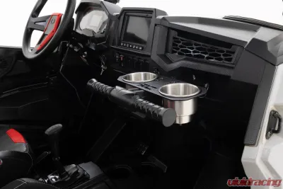 Rough Country Passenger Grip Handle Dual Cup Holder Polaris RZR Turbo R 4 - 93058