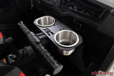 Rough Country Passenger Grip Handle Dual Cup Holder Polaris RZR Turbo R 4 - 93058