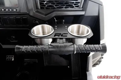 Rough Country Passenger Grip Handle Dual Cup Holder Polaris RZR Turbo R 4 - 93058