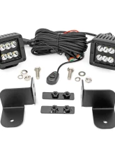 Rough Country Rear Facing 2" | 3" LED Kit Black Series w/Spot Beam Polaris 2017-2022                                     - 93082 - Image 2