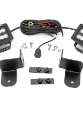 Rough Country Rear Facing 2" | 3" LED Kit Black Series w/Flood Beam Polaris 2017-2022                                     - 93083 - Image 2