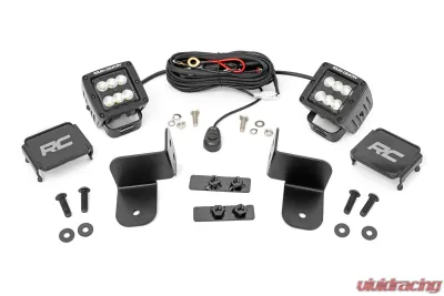 Rough Country Rear Facing 2" | 3" LED Kit Black Series w/Flood Beam Polaris 2017-2022 - 93083