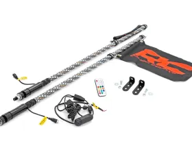 Rough Country LED Whip Light Bed Mount Kit Polaris RZR 170 2009-2022