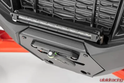 Rough Country LED Light Winch Mount Front 10" Black Slimline Polaris RZR Pro R - 93140