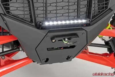 Rough Country LED Light Winch Mount Front 10" Black Slimline Polaris RZR Pro R - 93140